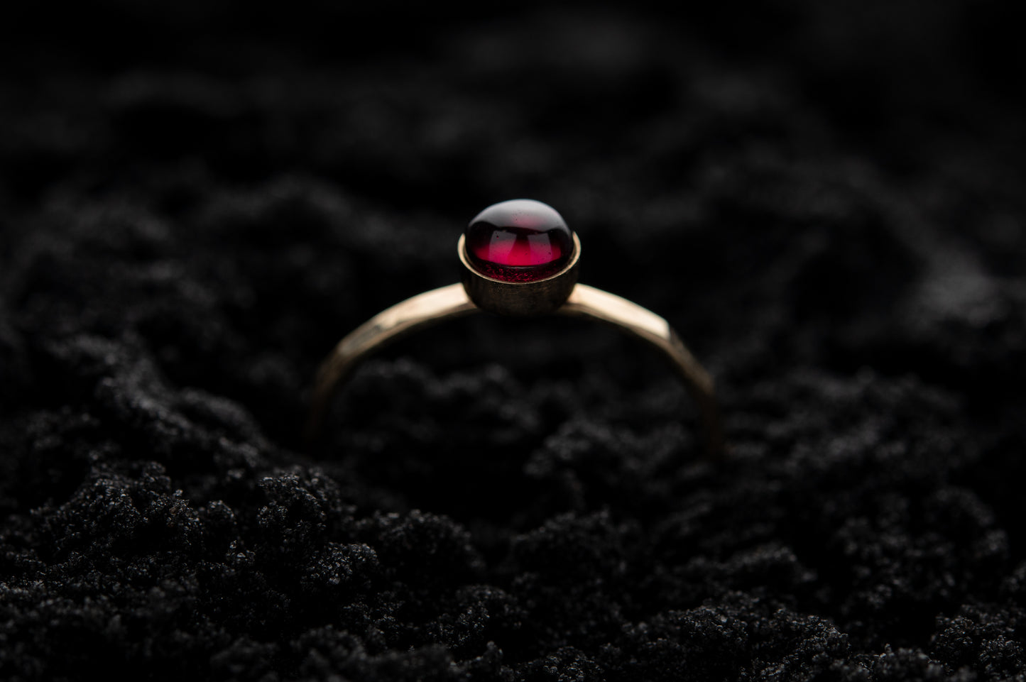 Garnet Spell Ring - Gold