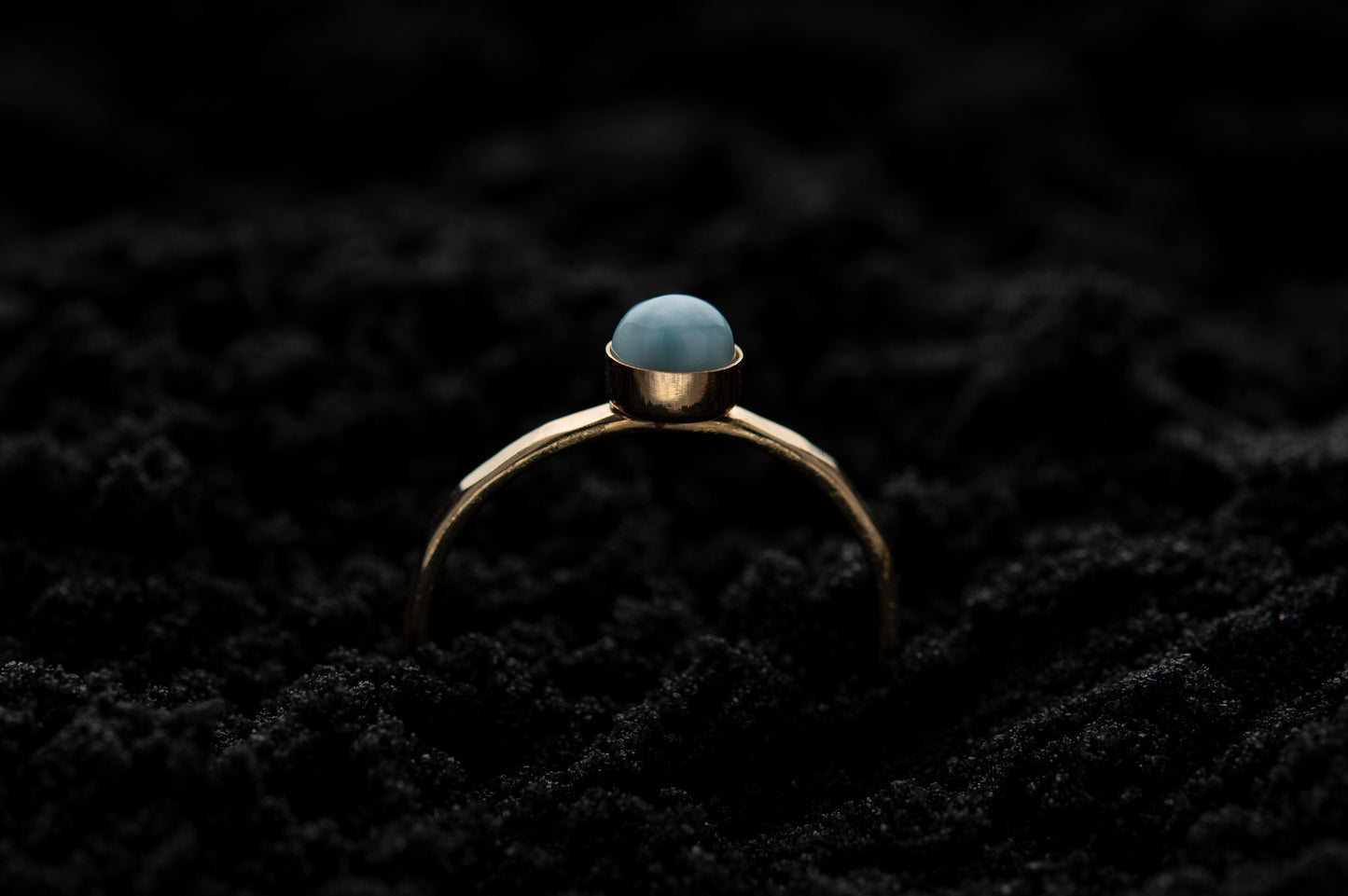 Larimar Spell Ring - Gold