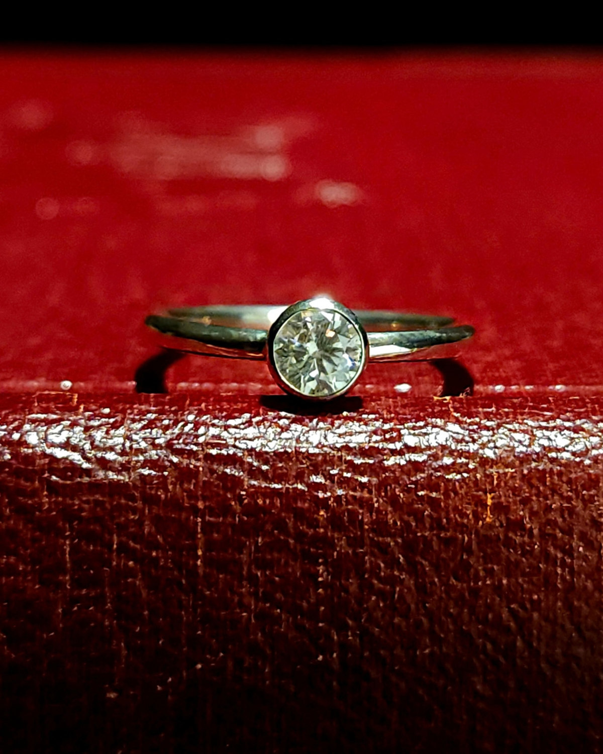 Moissanite Solitaire Ring - Size O