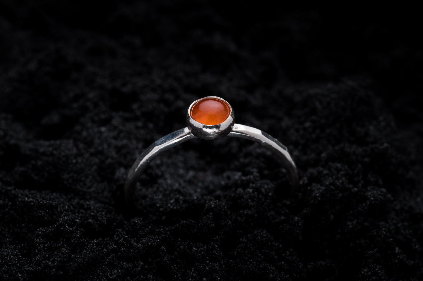 Carnelian Spell Ring - Silver