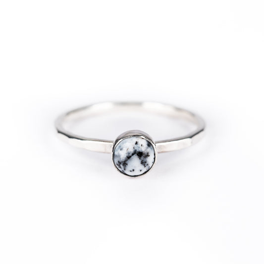 Dendritic Agate Spell Ring - Silver