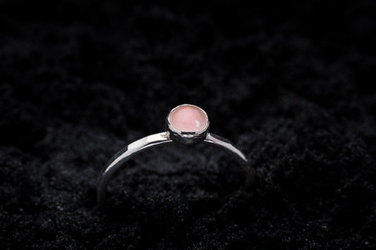 Rose Quartz Spell Ring - Silver
