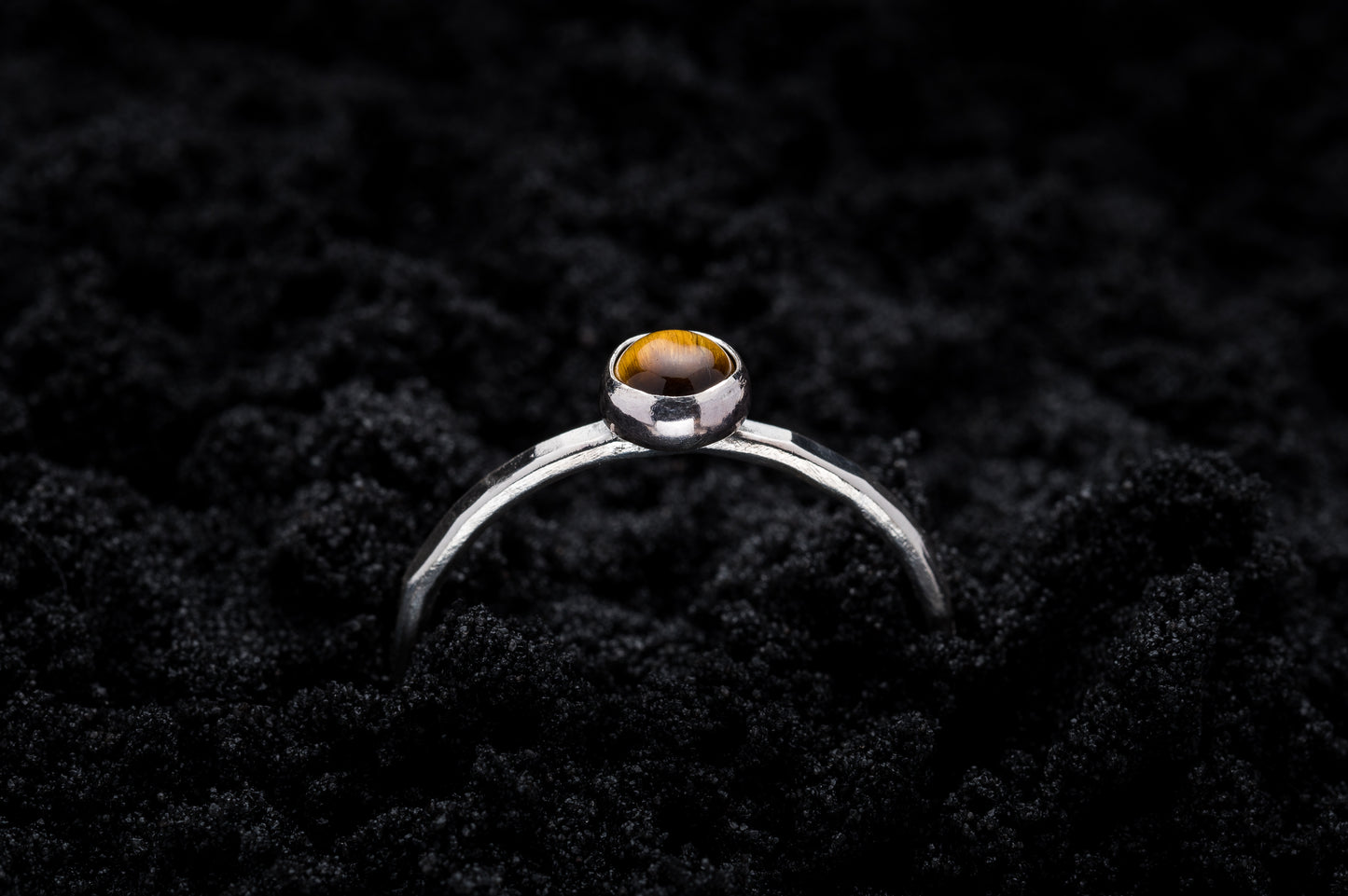 Tiger's Eye Spell Ring - Silver