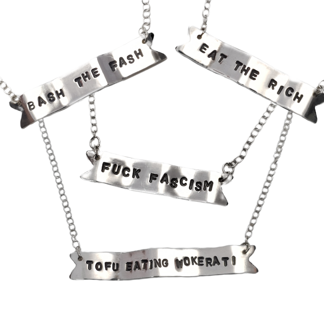Protest Banner Necklace
