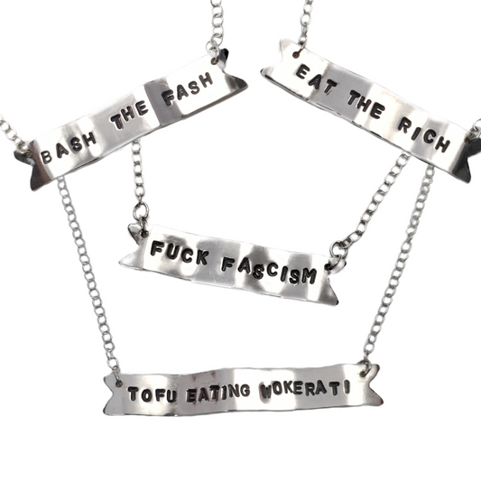 Protest Banner Necklace