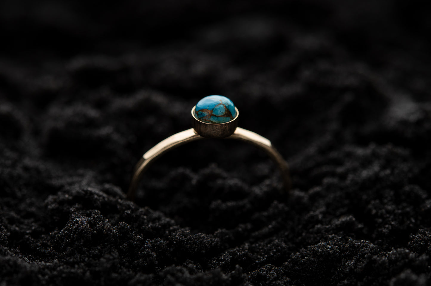 Turquoise Spell Ring - Gold
