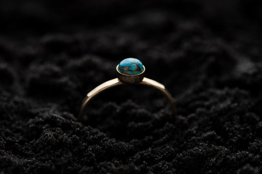 Turquoise Spell Ring - Gold