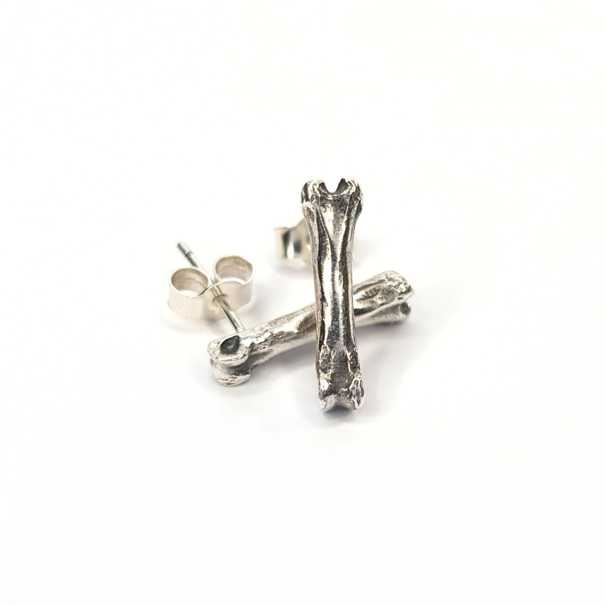 Ossium Stud Earrings - Silver