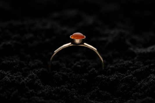 Carnelian Spell Ring - Gold