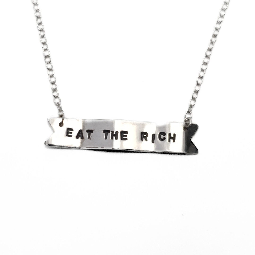 Protest Banner Necklace