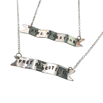 PALESTINE *CHARITY* Banner Necklace