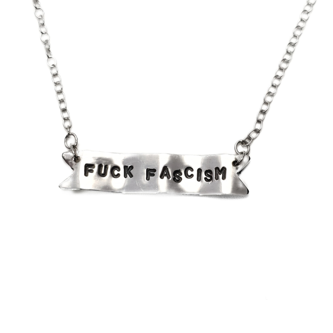Protest Banner Necklace