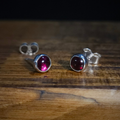 Garnet Stud Earrings (5mm)