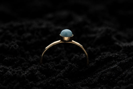 Larimar Spell Ring - Gold