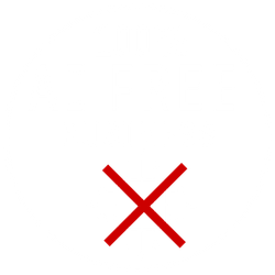 A white, circular graphic saying "100% AI Free Business" with a microchip symbol crossed by a red X