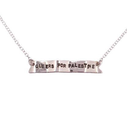 PALESTINE *CHARITY* Banner Necklace