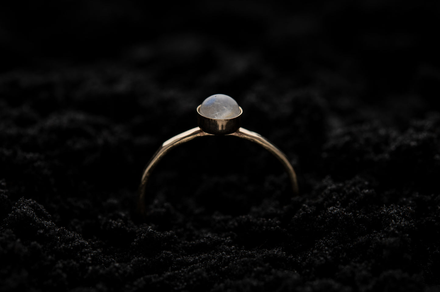 Rainbow Moonstone Spell Ring - Gold