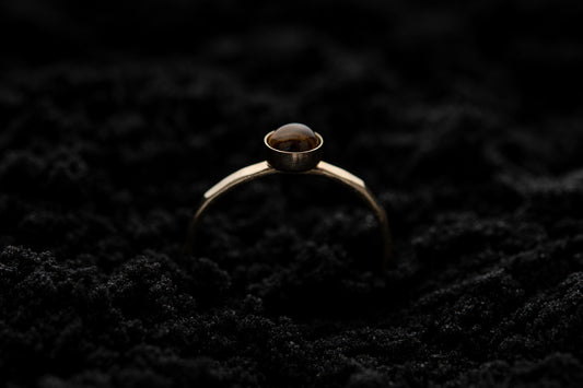 Tiger's Eye Spell Ring - Gold