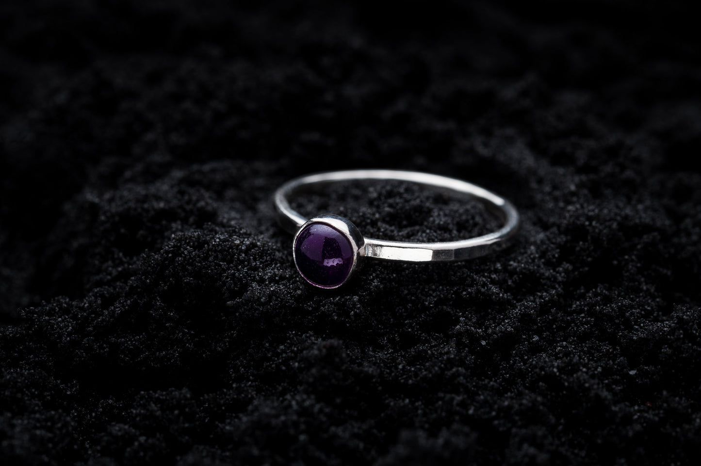 Amethyst Spell Ring - Silver