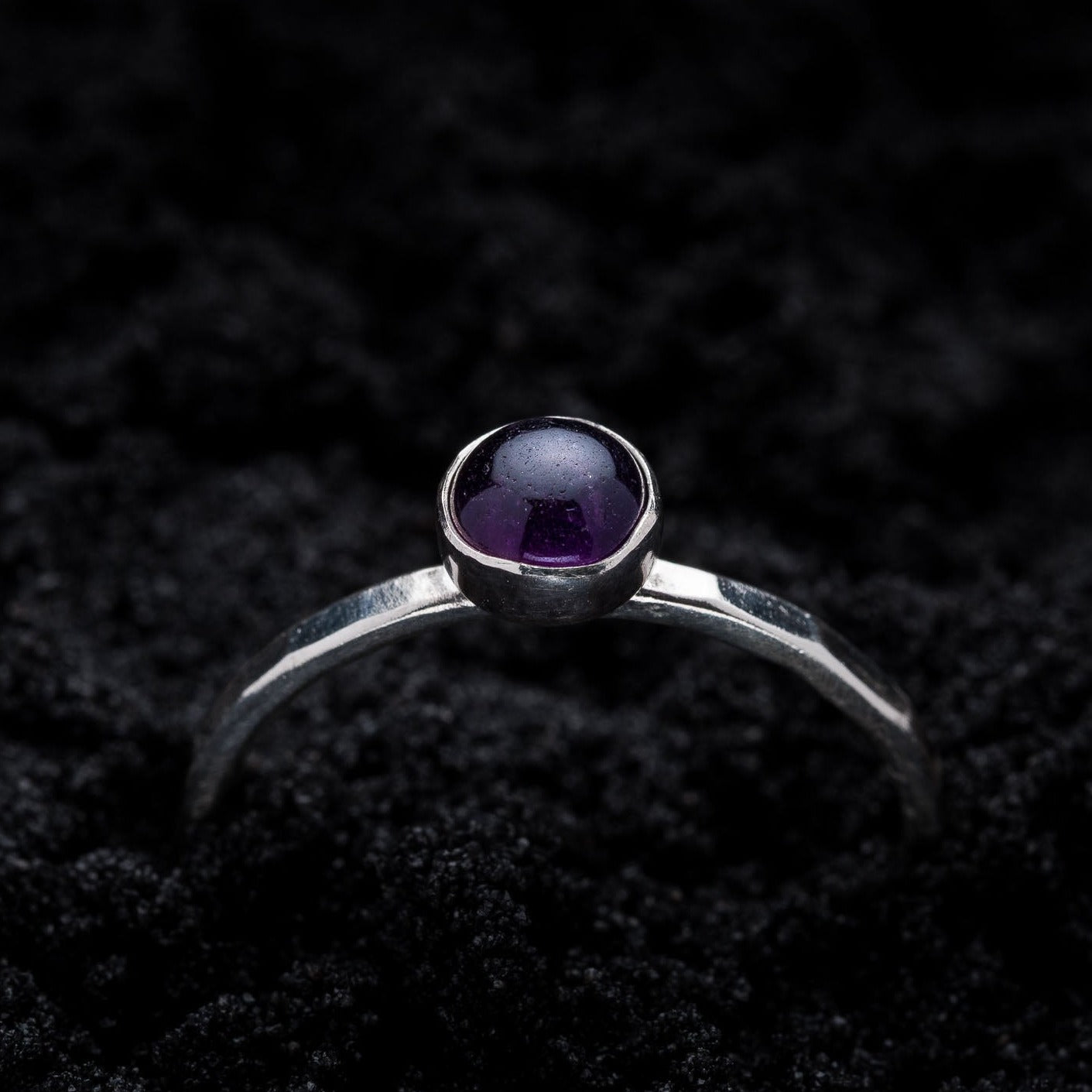 Amethyst Spell Ring - Silver