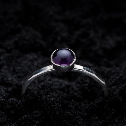 Amethyst Spell Ring - Silver