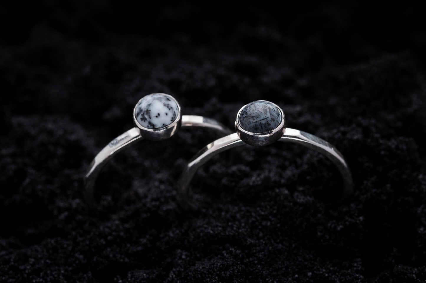 Dendritic Agate Spell Ring - Gold