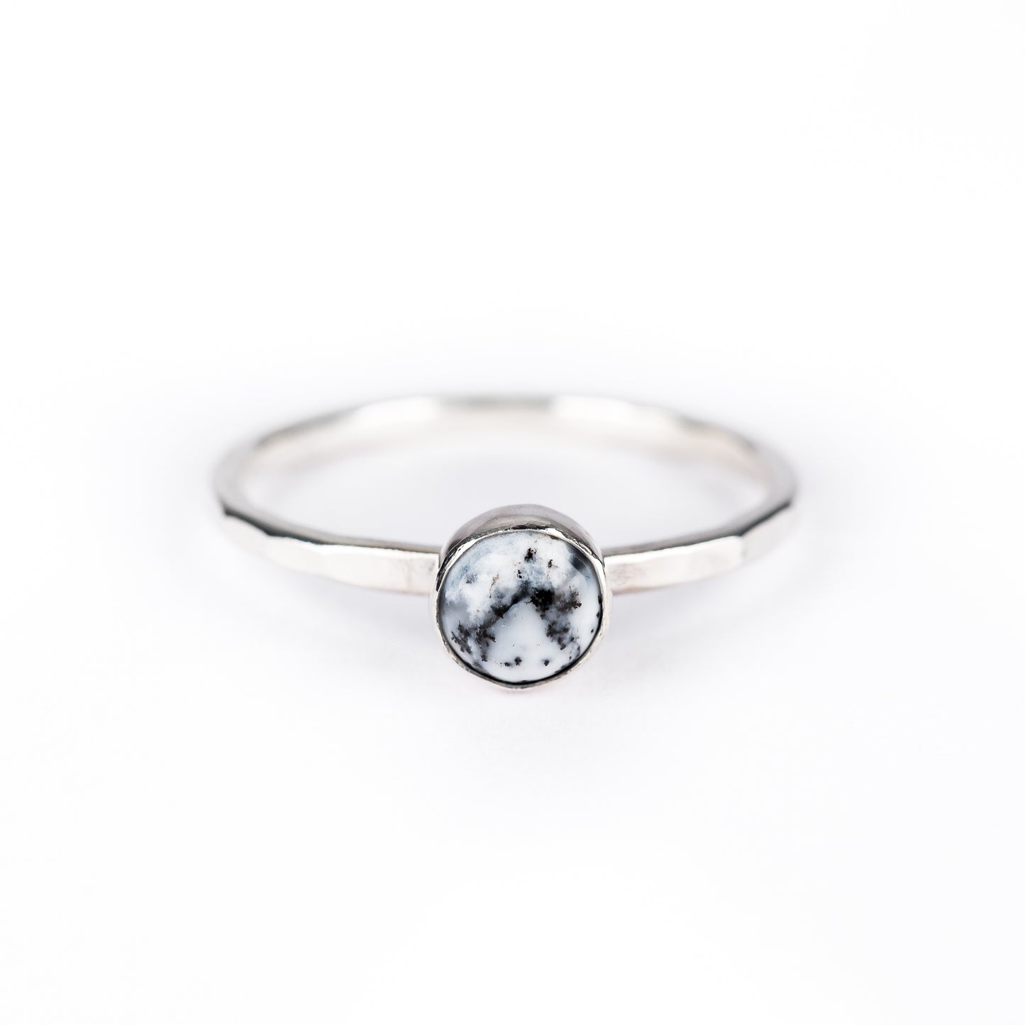 Dendritic Agate Spell Ring - Silver