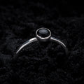 Onyx Spell Ring - Silver