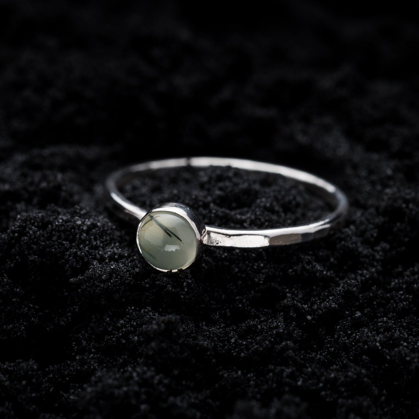 Prehnite Spell Ring - Silver