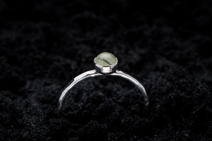 Prehnite Spell Ring - Silver