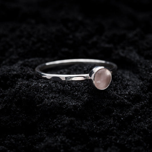 Rose Quartz Spell Ring - Silver