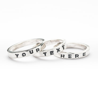 Personalised Stacking Rings
