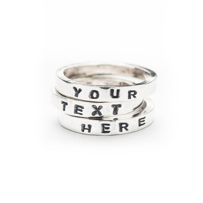 Personalised Stacking Rings